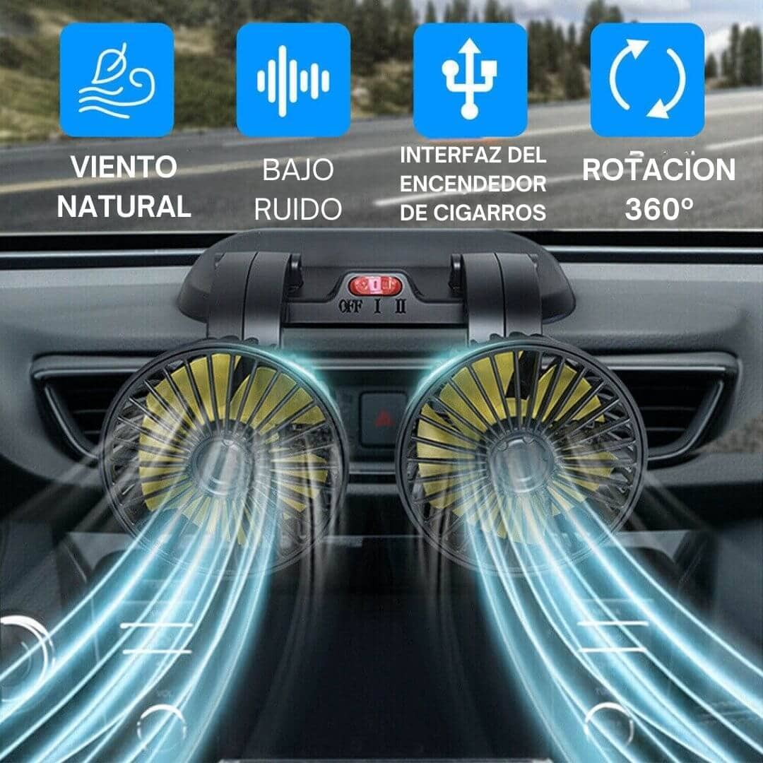 AIRFRESH VENTILADOR DOBLE PARA AUTOS